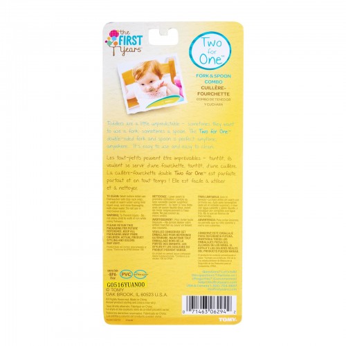 THE FIRST YEARS Two for One Fork&Spoon Combo, 4pk Assorted